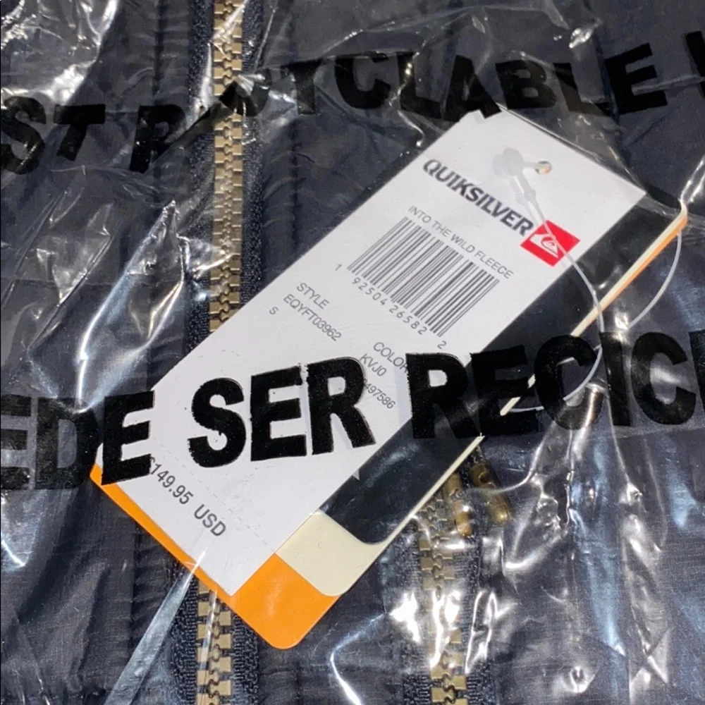 🔥Quiksilver Men's INTO The Wild Fleece Jacket NWT - Picture 6 of 9